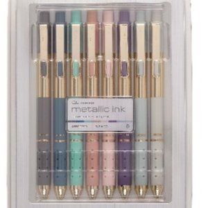 TUL Limited Edition Metallic PASTELS Retractable Gel Pens Medium Point 0.8mm